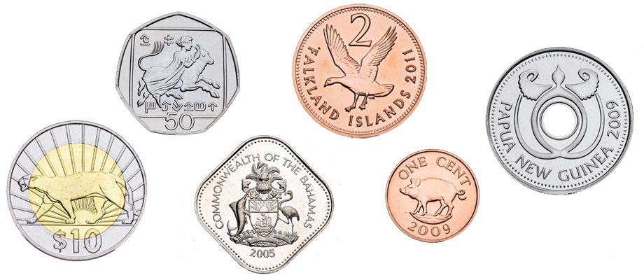 Coins produced by The Royal Mint for countries overseas