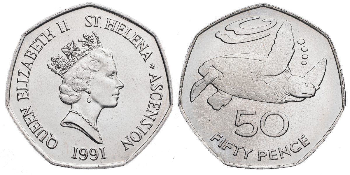 St Helena and Ascension fifty pence