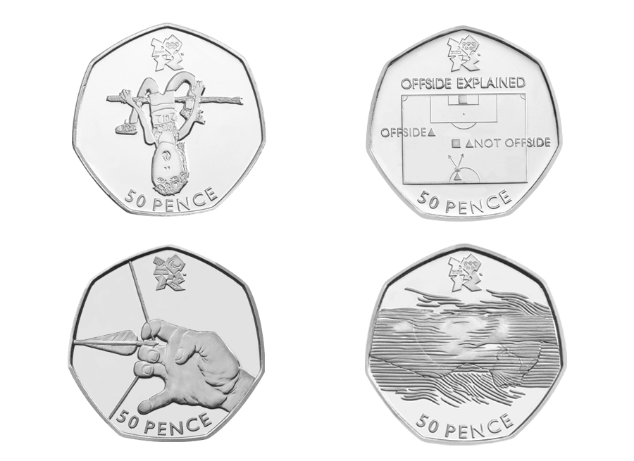 London 2012 Olympic 50ps