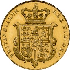1825 sovereign reverse design
