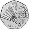 Badminton 50p Coin