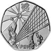 Volleyball 50p Coin