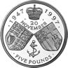The Queen and Prince Philip's 50th Golden Wedding £5 coin