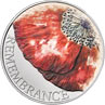 The 2018 Remembrance Day commemorative £5 coin.