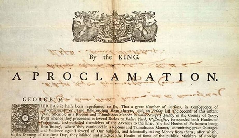 Royal Proclamation