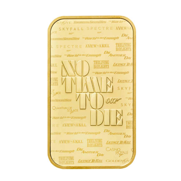 James Bond 1 oz Gold Bar Minted