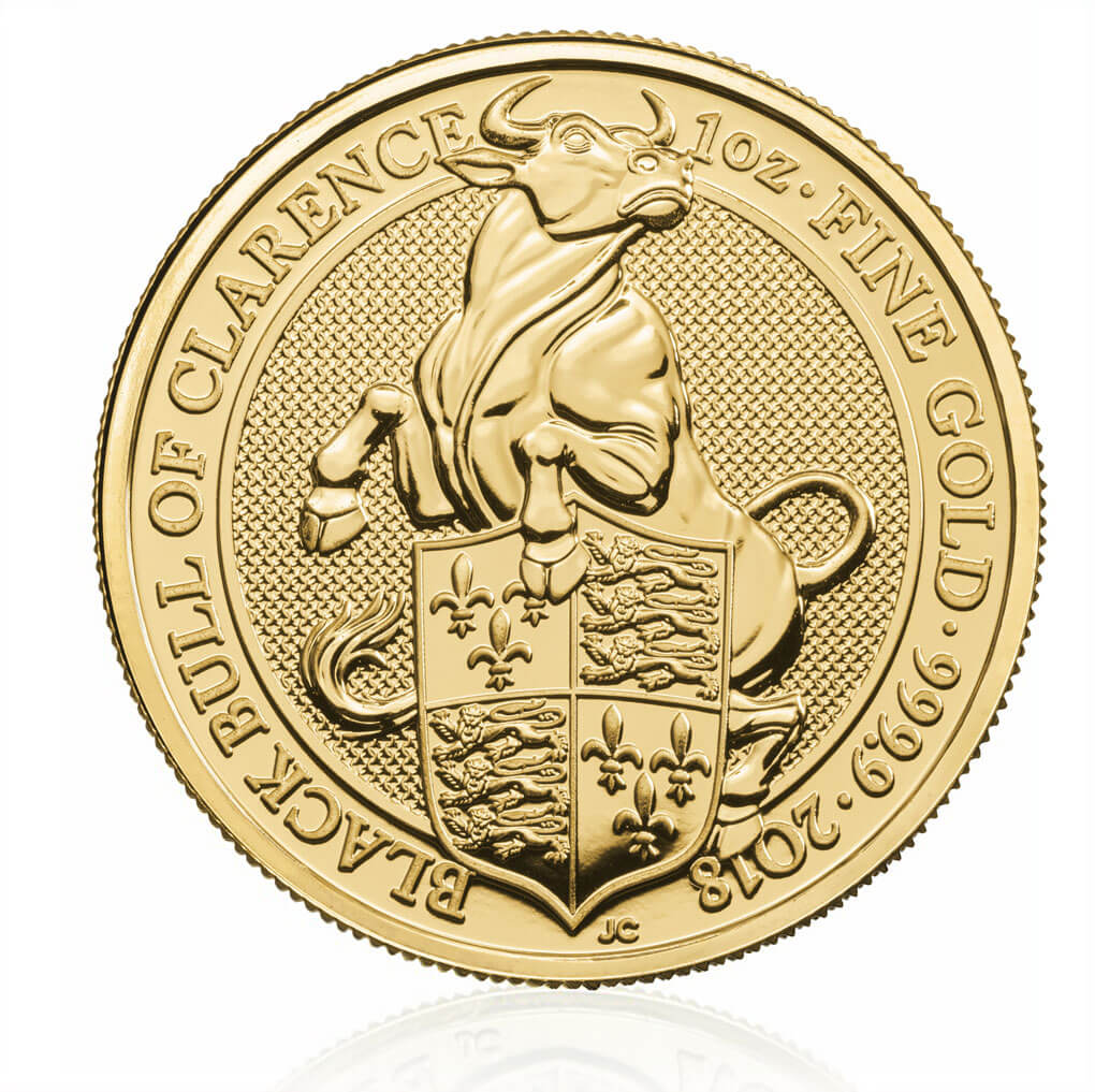 The Queen's Beasts 2018 – Black Bull of Clarence – 1 oz Gold