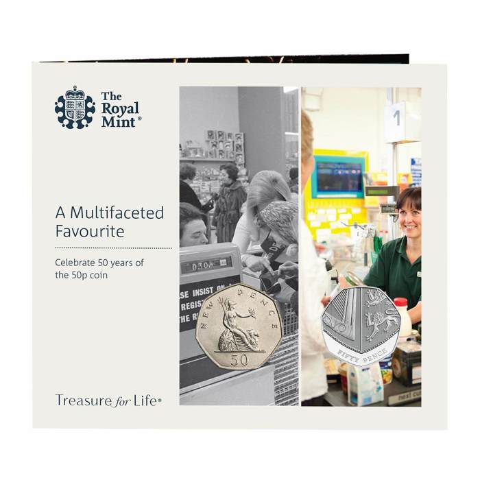 Celebrate 50 Years of the 50p coin: 2-Coin Historic Set