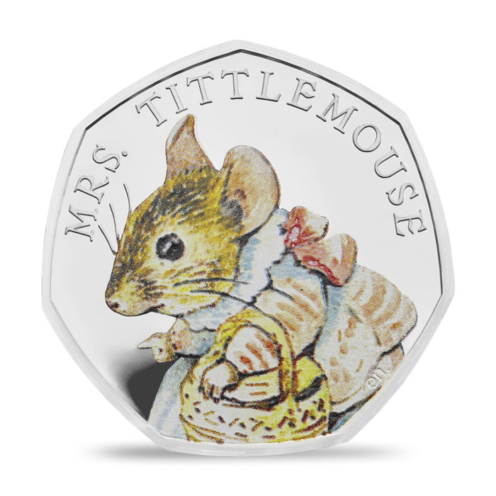 Mrs. Tittlemouse™ 2018 UK 50p Silver Proof Coin