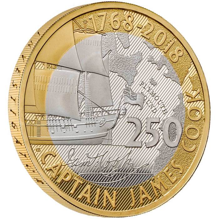 Captain Cook 2018 £2 Silver Proof Coin
