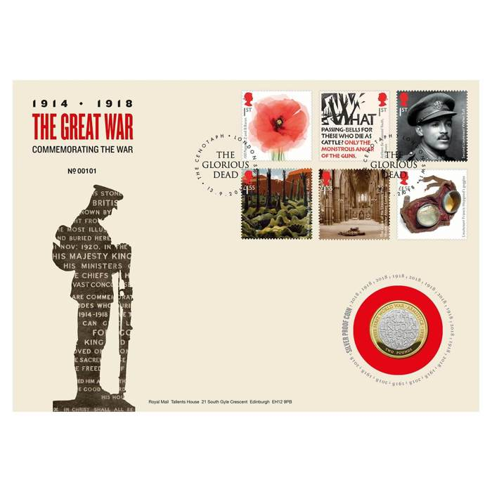 The Great War 1918 Silver Proof Coin Cover