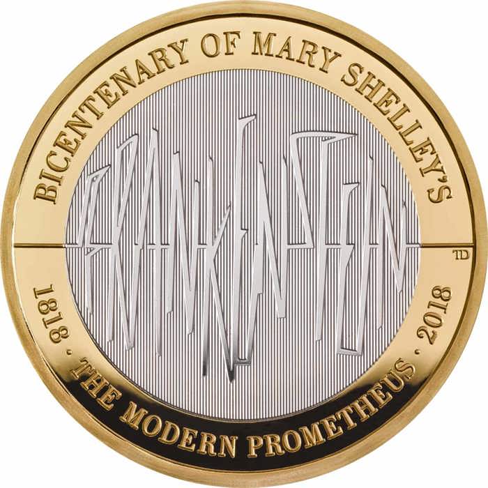 Frankenstein 2018 UK £2 Silver Proof Coin