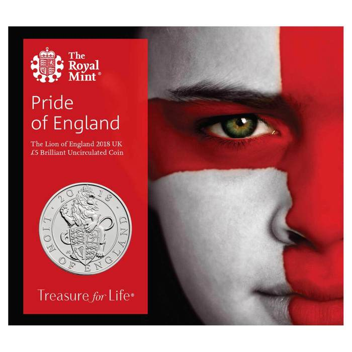 The Pride of England 2018 UK £5 Brilliant Uncirculated
