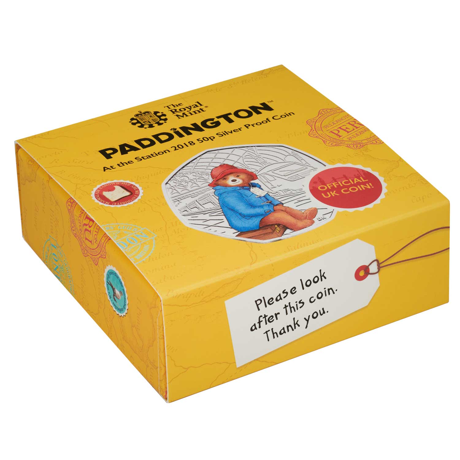 2018年 駅にいるパディントン イギリス シルバープルーフ オリジナルBOX Paddington™ at the Station 50p Silver Proof Coin | Royal Mint