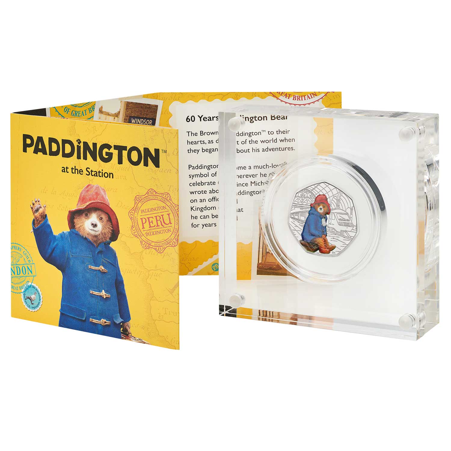 Paddington™ at the Station 50p Silver Proof Coin | Royal Mint