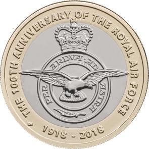 RAF Centenary Badge 2018 UK £2 Brilliant Uncirculated Coin
