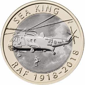 RAF Centenary Sea King 2018 UK £2 Brilliant Uncirculated Coin