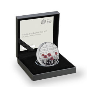 Remembrance Day 2017 UK £5 Silver Proof Piedfort Coin