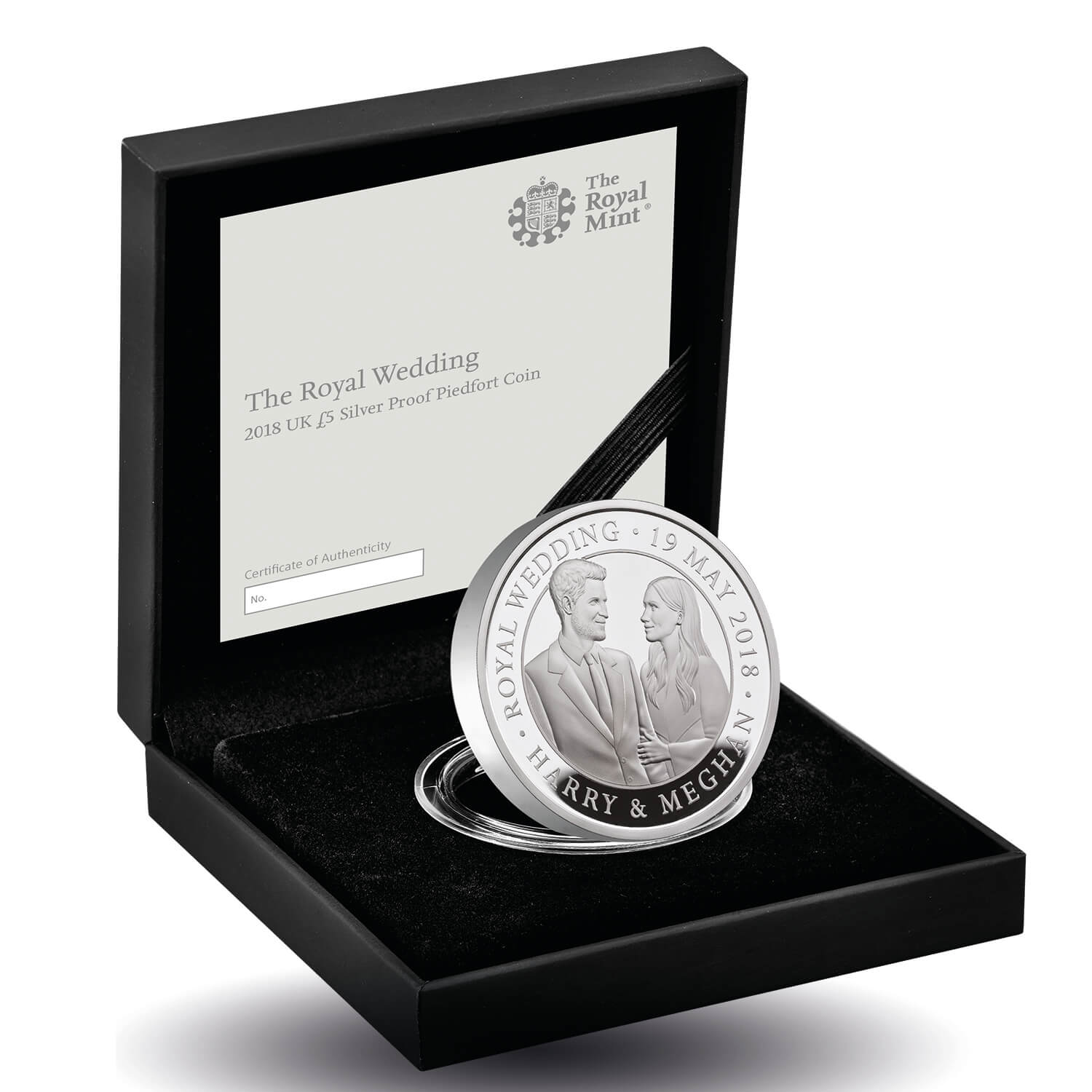 2018年　英国　ヘンリー王子　御成婚記念　5ポンド　プルーフ　銀貨　イギリス Royal Wedding 2018 UK £5 Silver Piedfort Coin | The Royal Mint