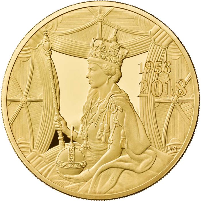 Sapphire Coronation 2018 UK Five-Ounce Gold Proof Coin