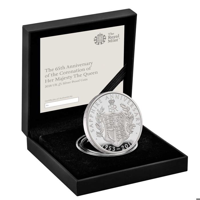 Sapphire Coronation 2018 UK £5 Silver Proof Coin
