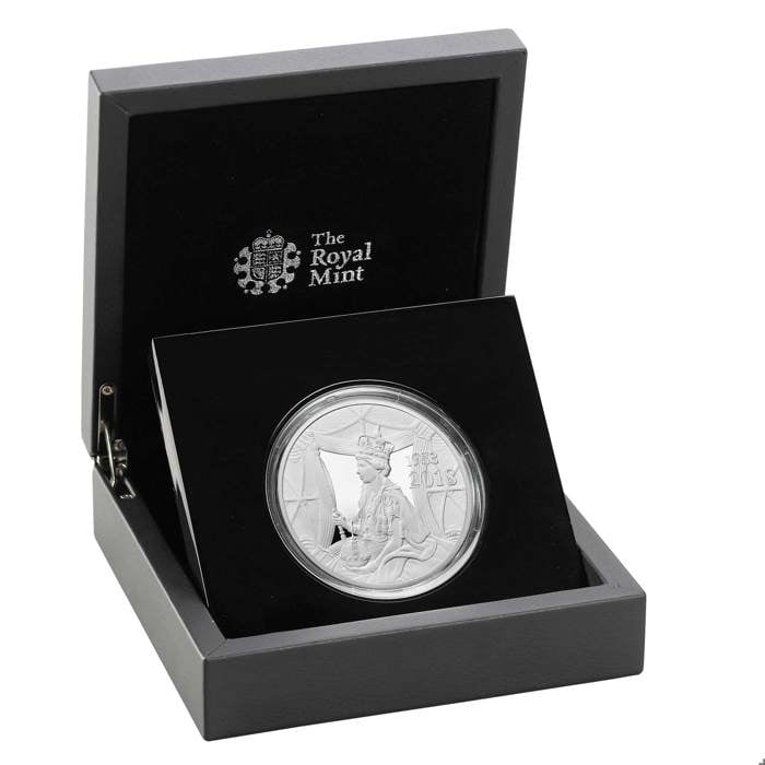 Sapphire Coronation 2018 UK £10 Five-Ounce Silver Proof Coin