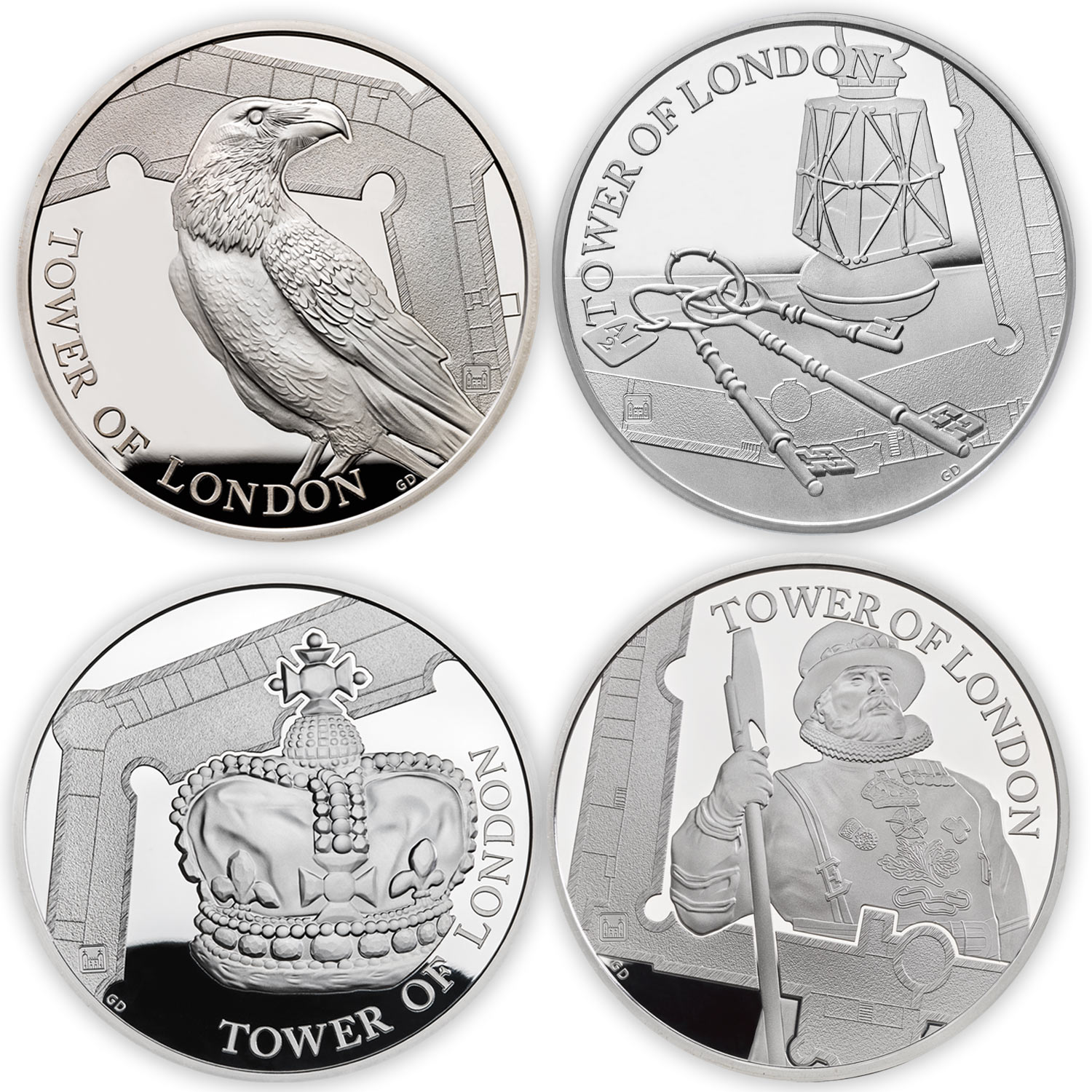 The Tower of London Silver Proof 4-Coin Series | The Royal Mint