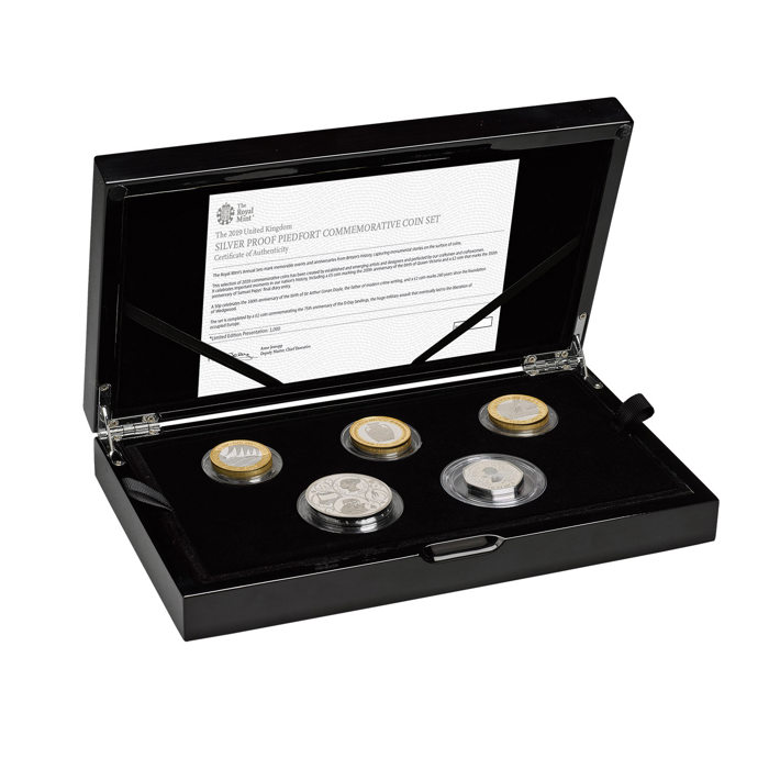 2019 UK Silver Proof Piedfort Commemorative Coin Set