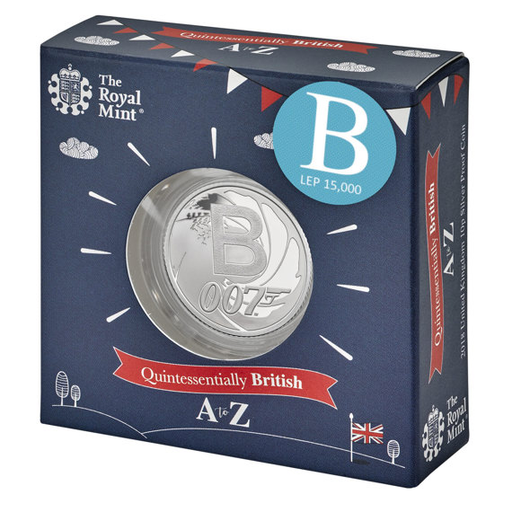 Bond…James Bond 2018 UK 10p Silver Proof Coin in Acrylic Block