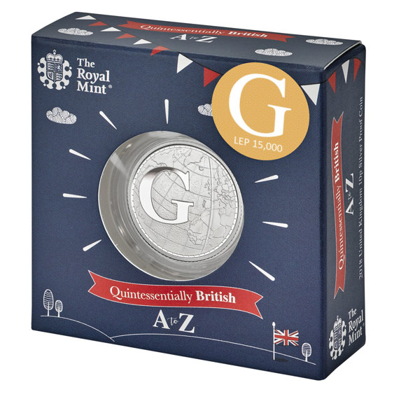 Greenwich Mean Time 2018 UK 10p Silver Proof Coin in Acrylic Block