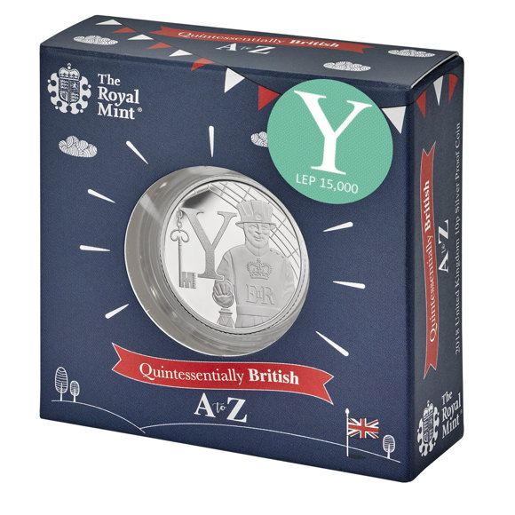 Yeoman Warder 2018 UK 10p Silver Proof Coin in Acrylic Block