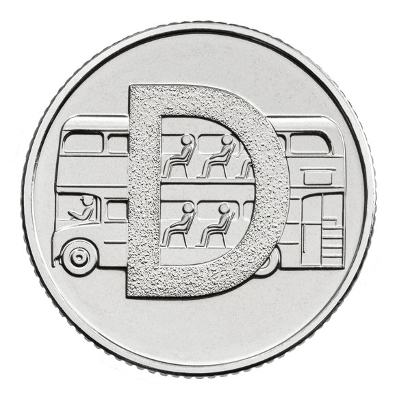 D - Double Decker Bus 2019 UK 10p Uncirculated Coin