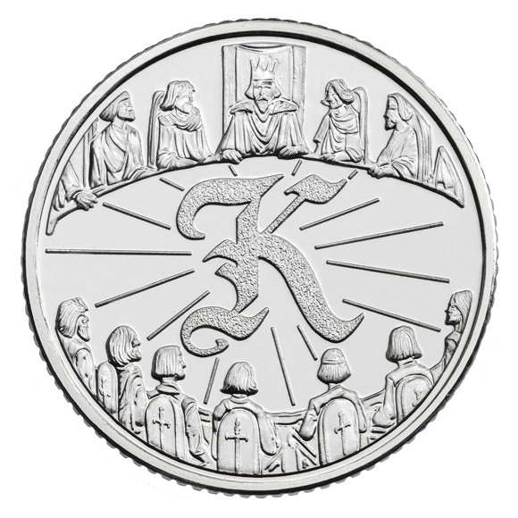 K - King Arthur 2019 UK 10p Uncirculated Coin