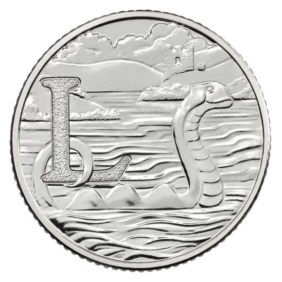 L - Loch Ness Monster 2019 UK 10p Uncirculated Coin