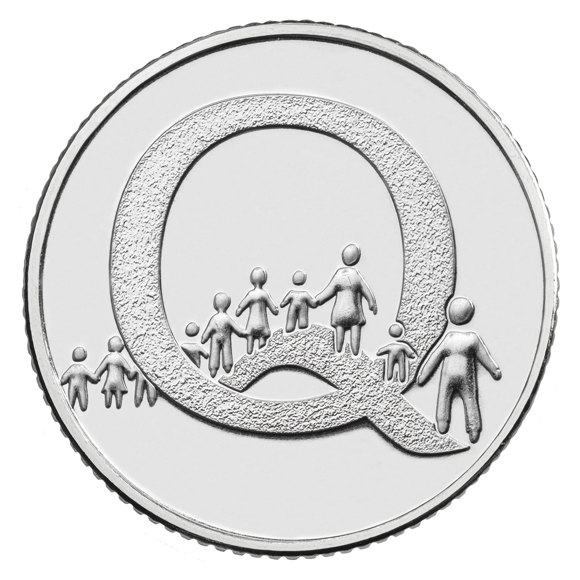 Q - Queuing 2019 UK 10p Uncirculated Coin