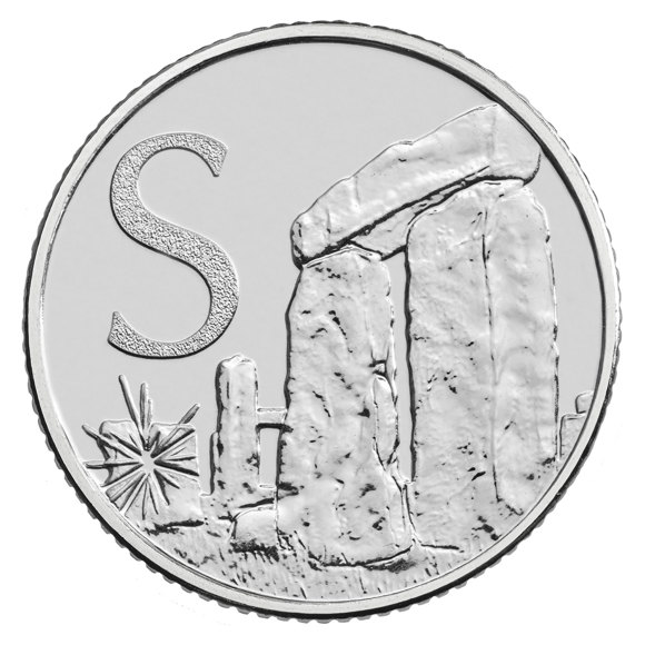 S - Stonehenge 2019 UK 10p Uncirculated Coin