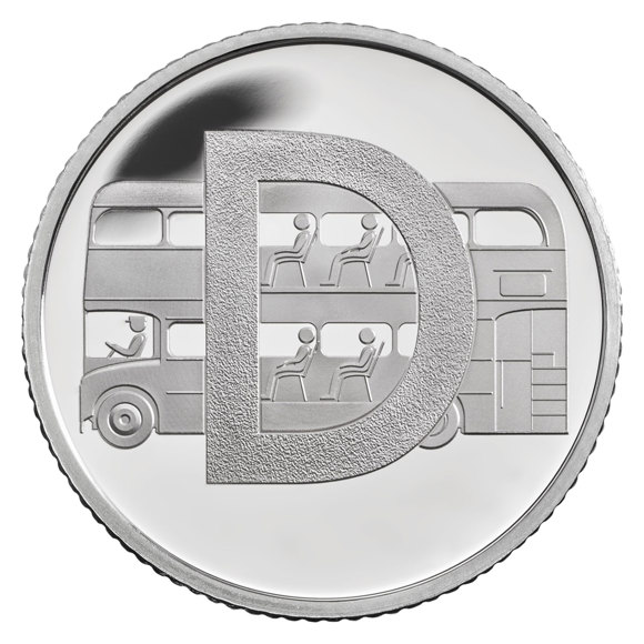 Double Decker Bus 2018 UK 10p Silver Proof Coin