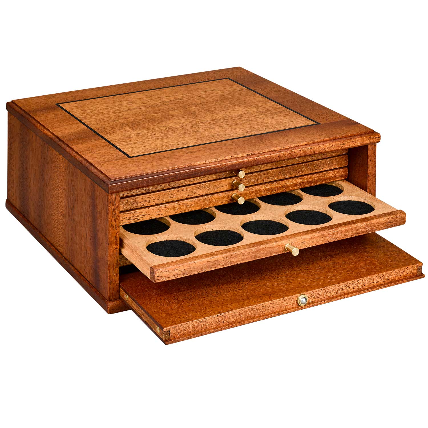 Wooden Storage Case Display Box Holders For 12 Coins Collection Container NEW 