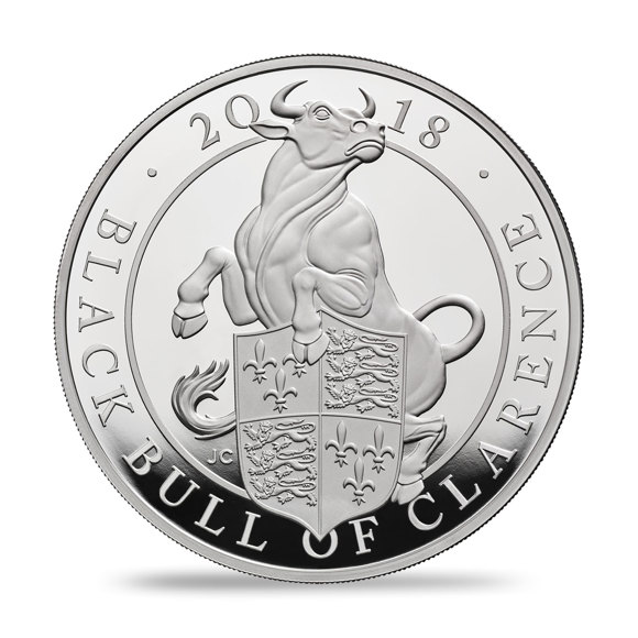 The Black Bull of Clarence 2018 UK Ten-Ounce Silver Proof Coin