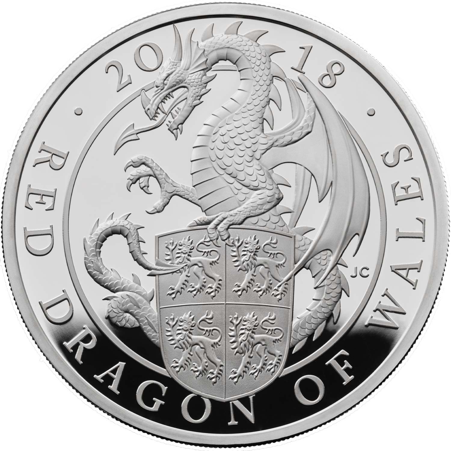 BU Royal Mint The Welsh Dragon 2017 UK £20 Fine Silver Coin
