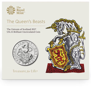 The Unicorn of Scotland 2017 UK £5 Brilliant Uncirculated Coin