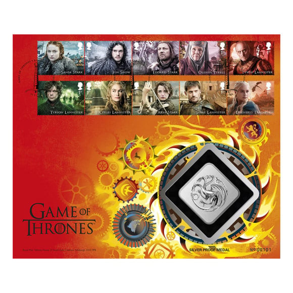 Game of Thrones™ House Targaryen Silver Proof Medal Cover