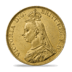 1887 Queen Victoria Jubilee Head Five-Sovereign Piece
