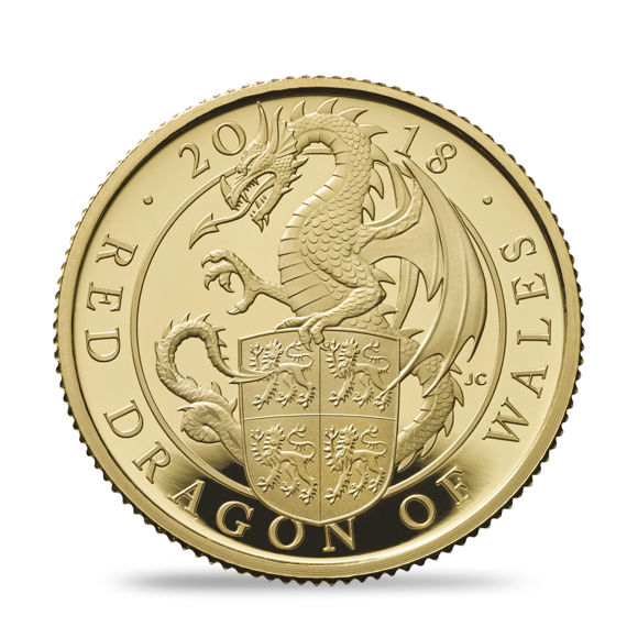 The Red Dragon of Wales 2018 UK Quarter-Ounce Gold Proof Coin
