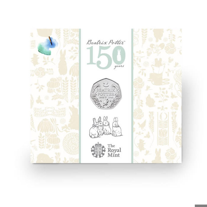Beatrix Potter 150th Anniversary 2016 UK 50p Brilliant Uncirculated Coin
