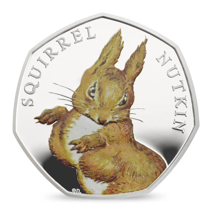 Squirrel Nutkin 2016 UK 50p Silver Proof Coin