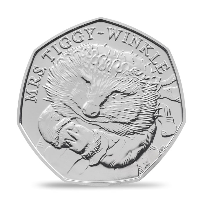 Mrs. Tiggy-Winkle 2016 UK 50p Brilliant Uncirculated Coin