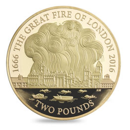 The Great Fire of London 2016 UK £2 Gold Proof Coin