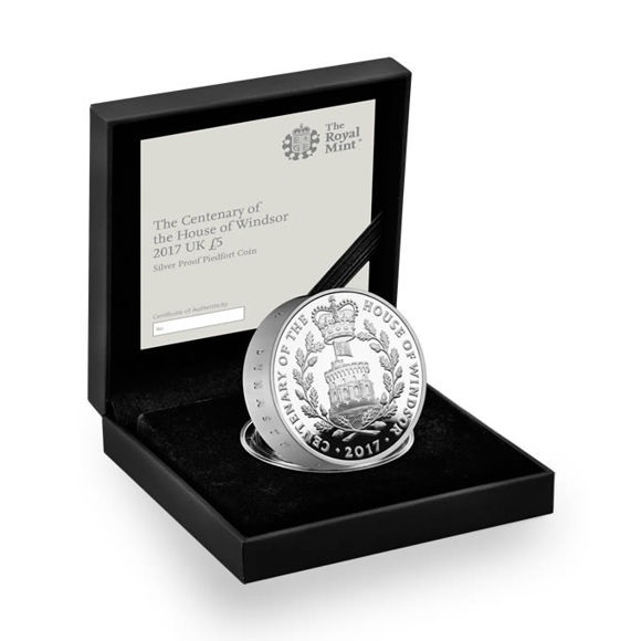House of Windsor Centenary 2017 UK £5 Silver Proof Piedfort Coin