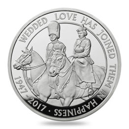 Platinum Wedding 2017 UK £5 Silver Proof Piedfort Coin